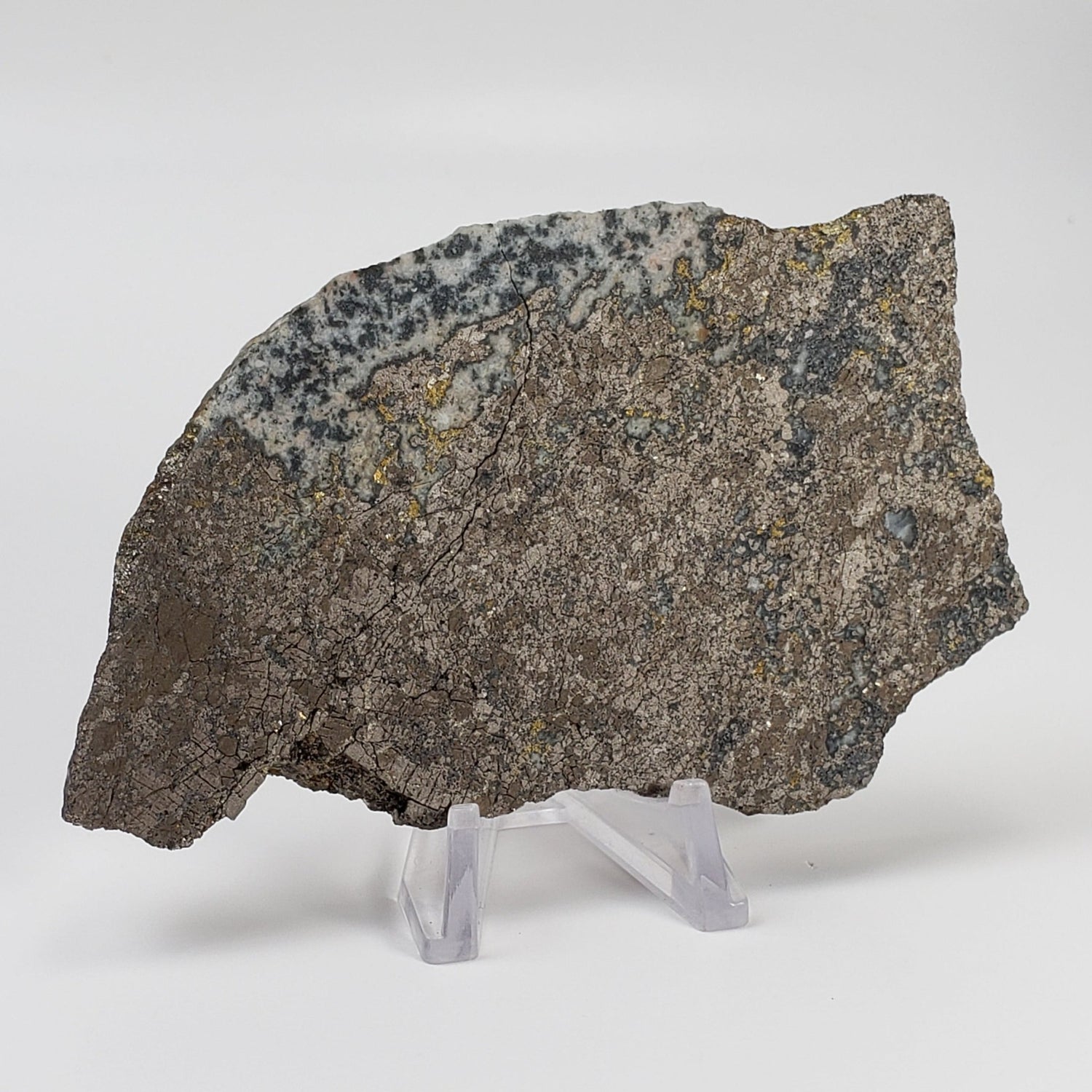  Impact Breccia | Part Slice | 222.8 Grams | Metal Rich Impactite | Sudbury Structure, Canada | SO24 