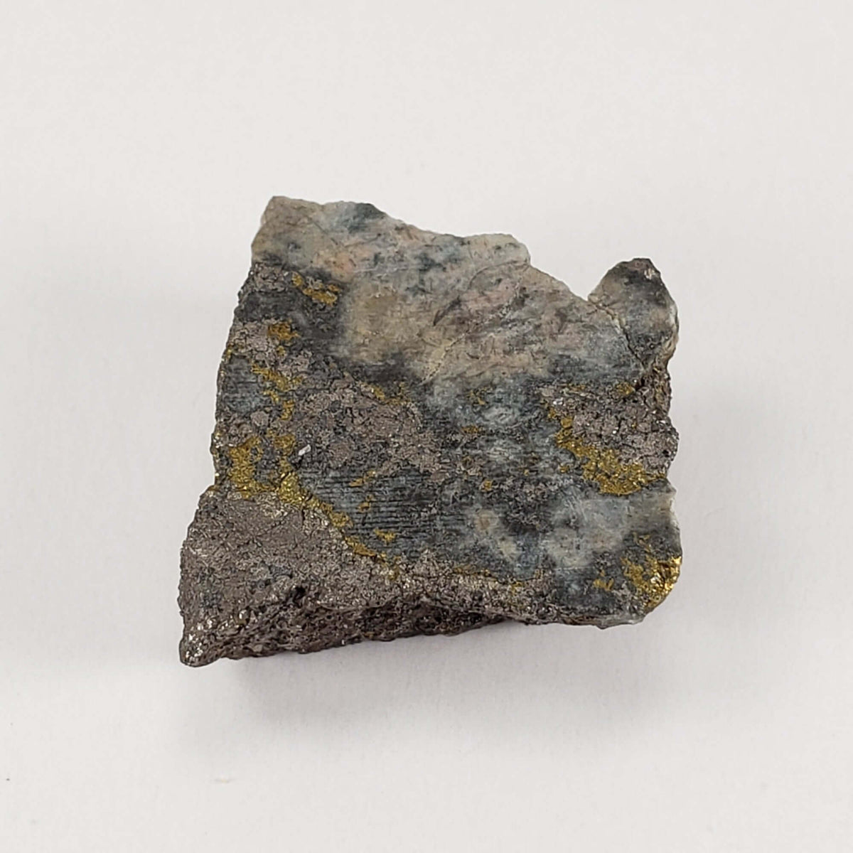 Impact Breccia Slice | 6.12 Grams | Golden Metal Veining Impactite | Sudbury Structure, Canada | SO24 6
