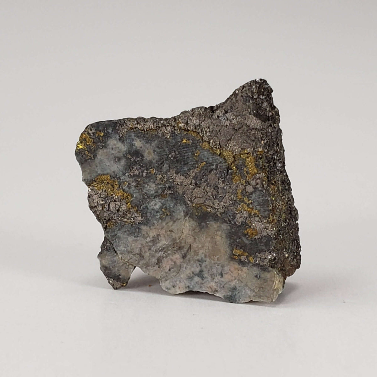  Impact Breccia Slice | 6.12 Grams | Golden Metal Veining Impactite | Sudbury Structure, Canada | SO24 8