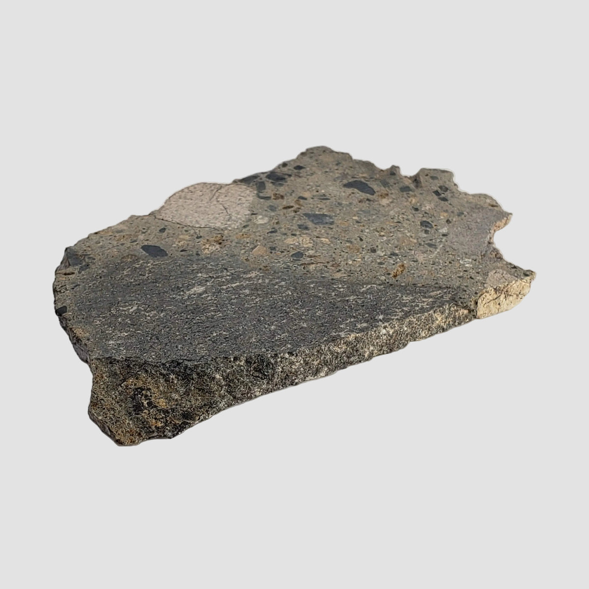  Impact Fallback Breccia Slice | 78.92 Grams | Suevite Impactite | Wanapitei Lake, Canada 4