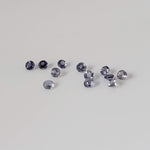 Iolite | 12 Piece Gemstone Lot | Round Cut | Blue Purple | 1.3mm 0.13tcw 0