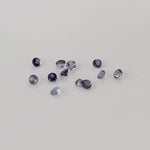Iolite | 12 Piece Gemstone Lot | Round Cut | Blue Purple | 1.3mm 0.13tcw 1