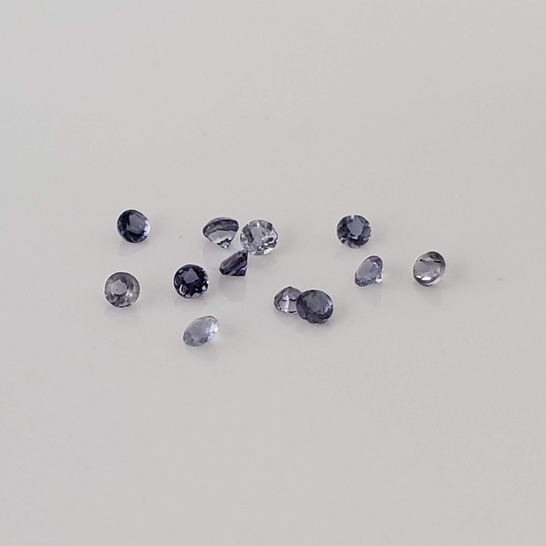 Iolite | 12 Piece Gemstone Lot | Round Cut | Blue Purple | 1.3mm 0.13tcw 1