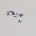 Iolite | 12 Piece Gemstone Lot | Round Cut | Blue Purple | 1.3mm 0.13tcw 3
