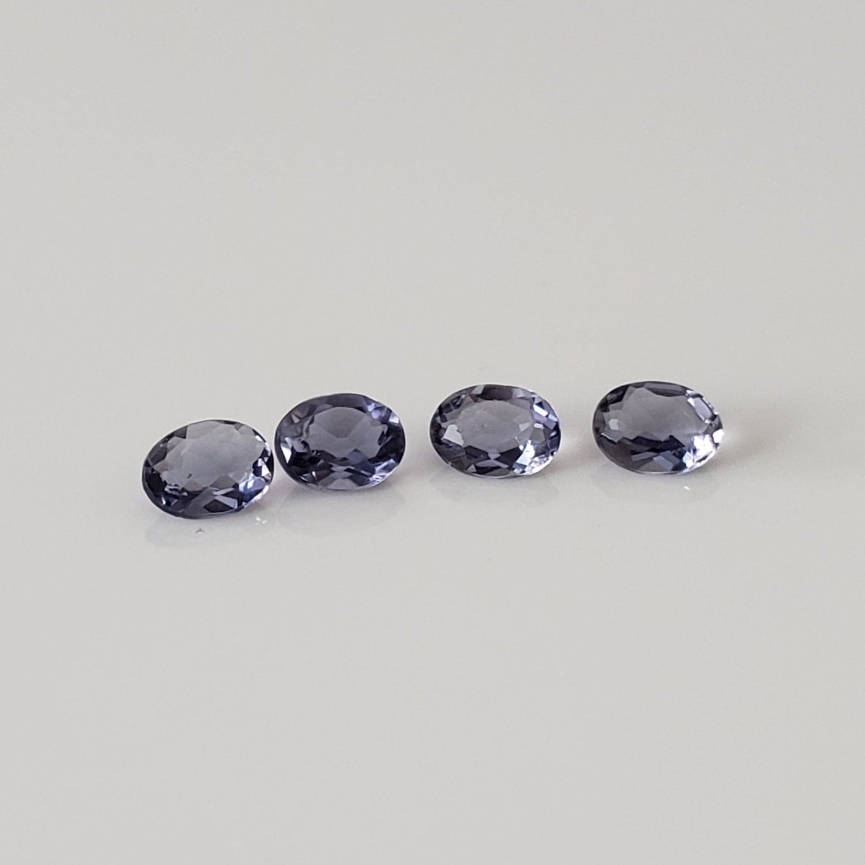  Iolite | 4 Piece Lot | Oval Cut | Purple | 3.7x2.7mm 0.4tcw 1