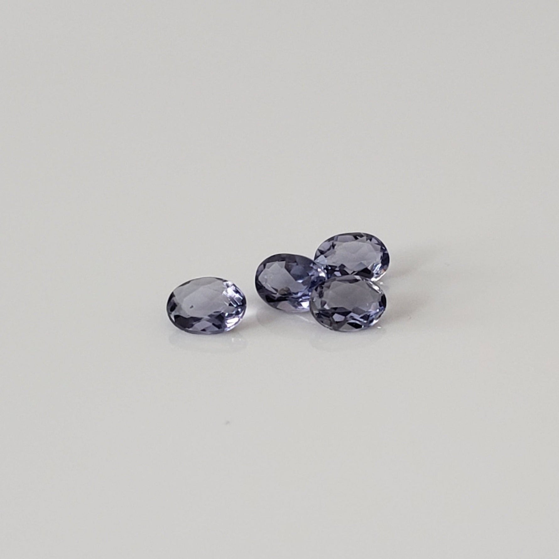  Iolite | 4 Piece Lot | Oval Cut | Purple | 3.7x2.7mm 0.4tcw 2