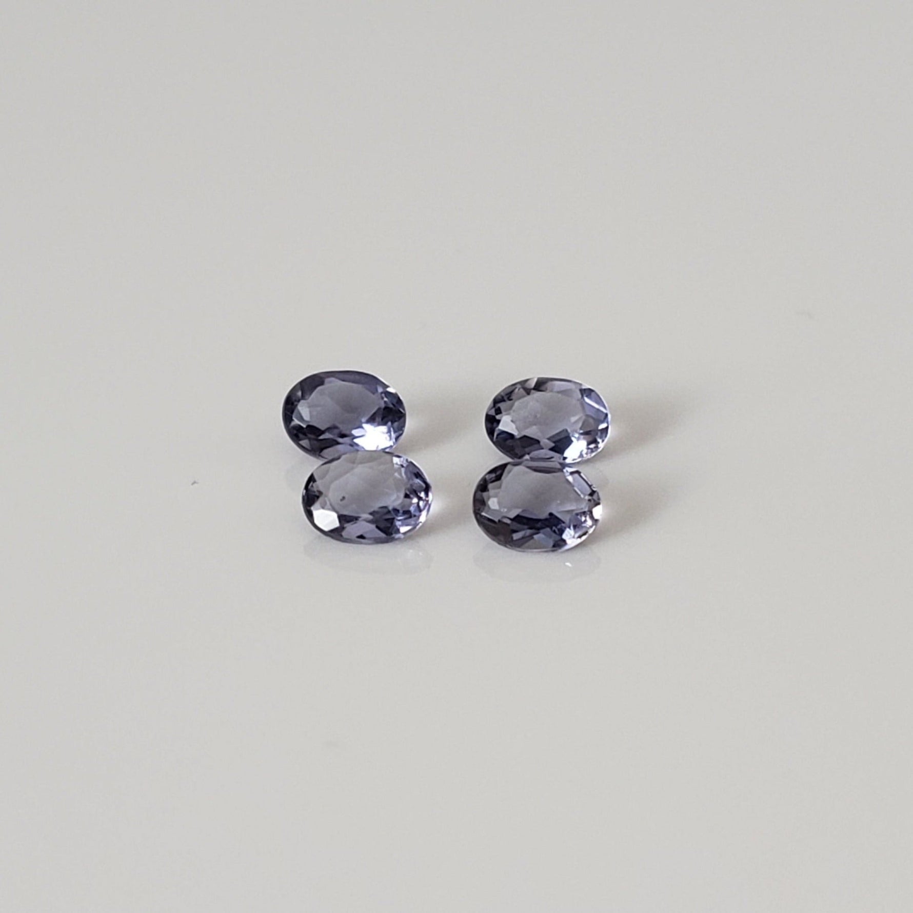  Iolite | 4 Piece Lot | Oval Cut | Purple | 3.7x2.7mm 0.4tcw 3