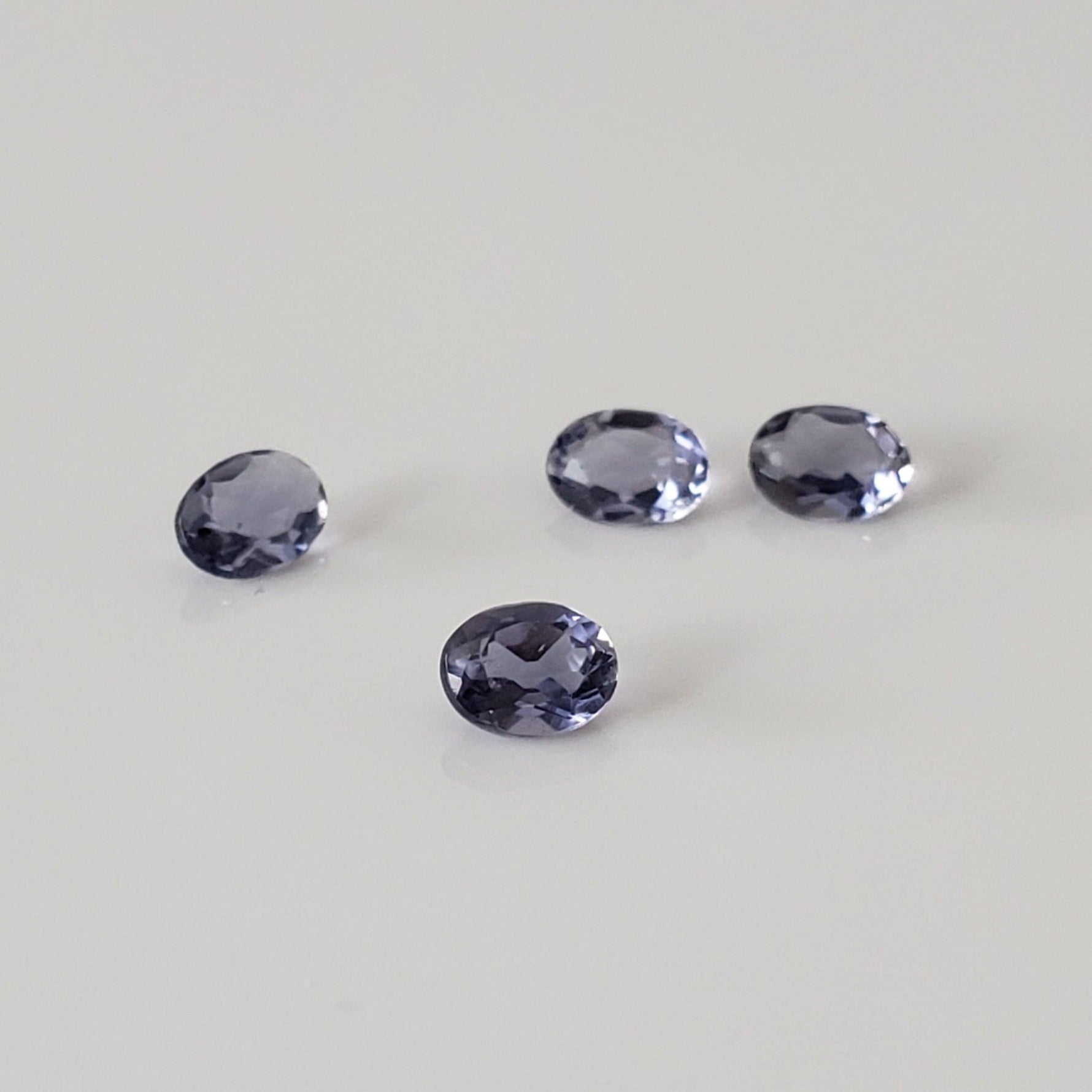  Iolite | 4 Piece Lot | Oval Cut | Purple | 3.7x2.7mm 0.4tcw 4