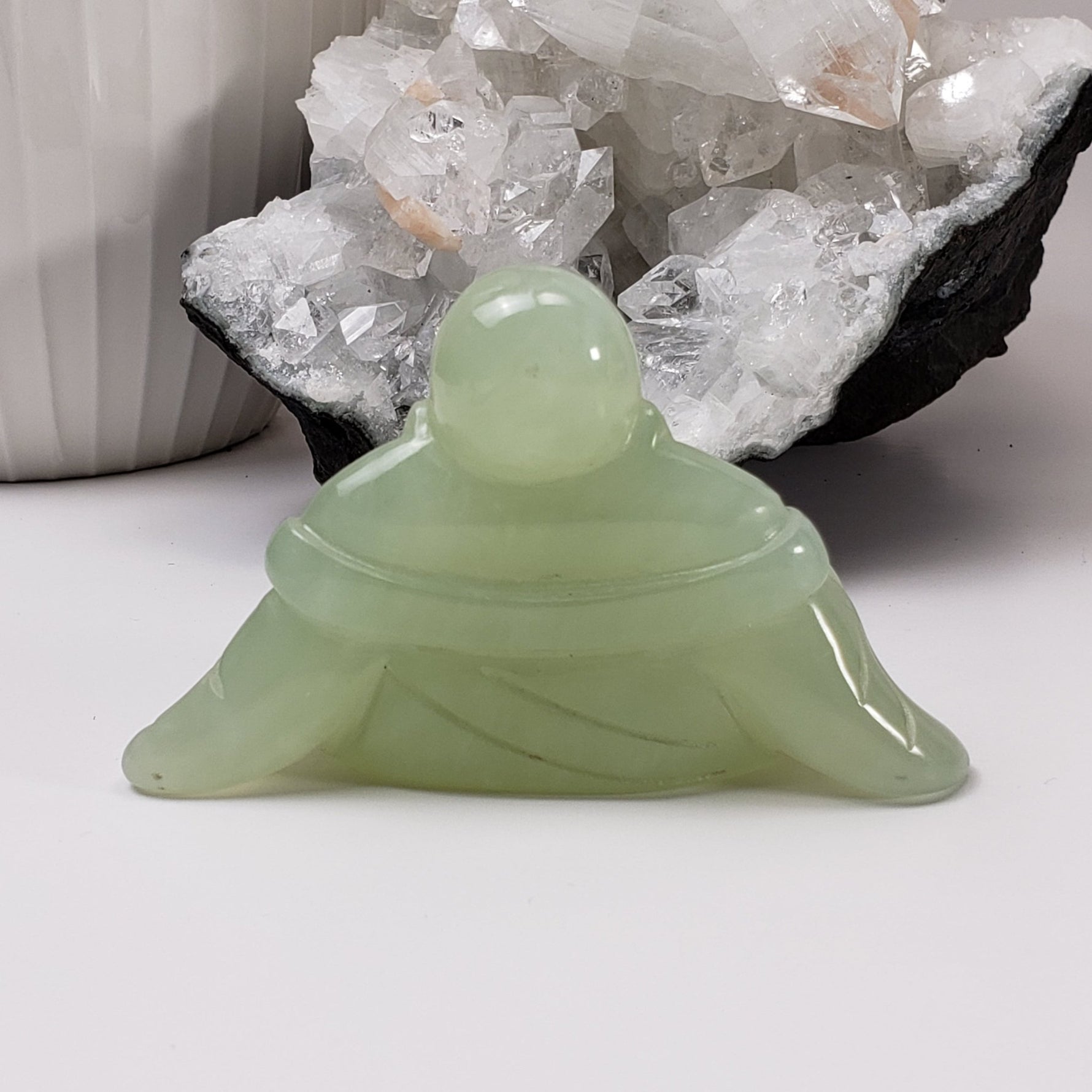  Jade Buddha Carving | Green Jade | 143gr | Hand Carved | China 2