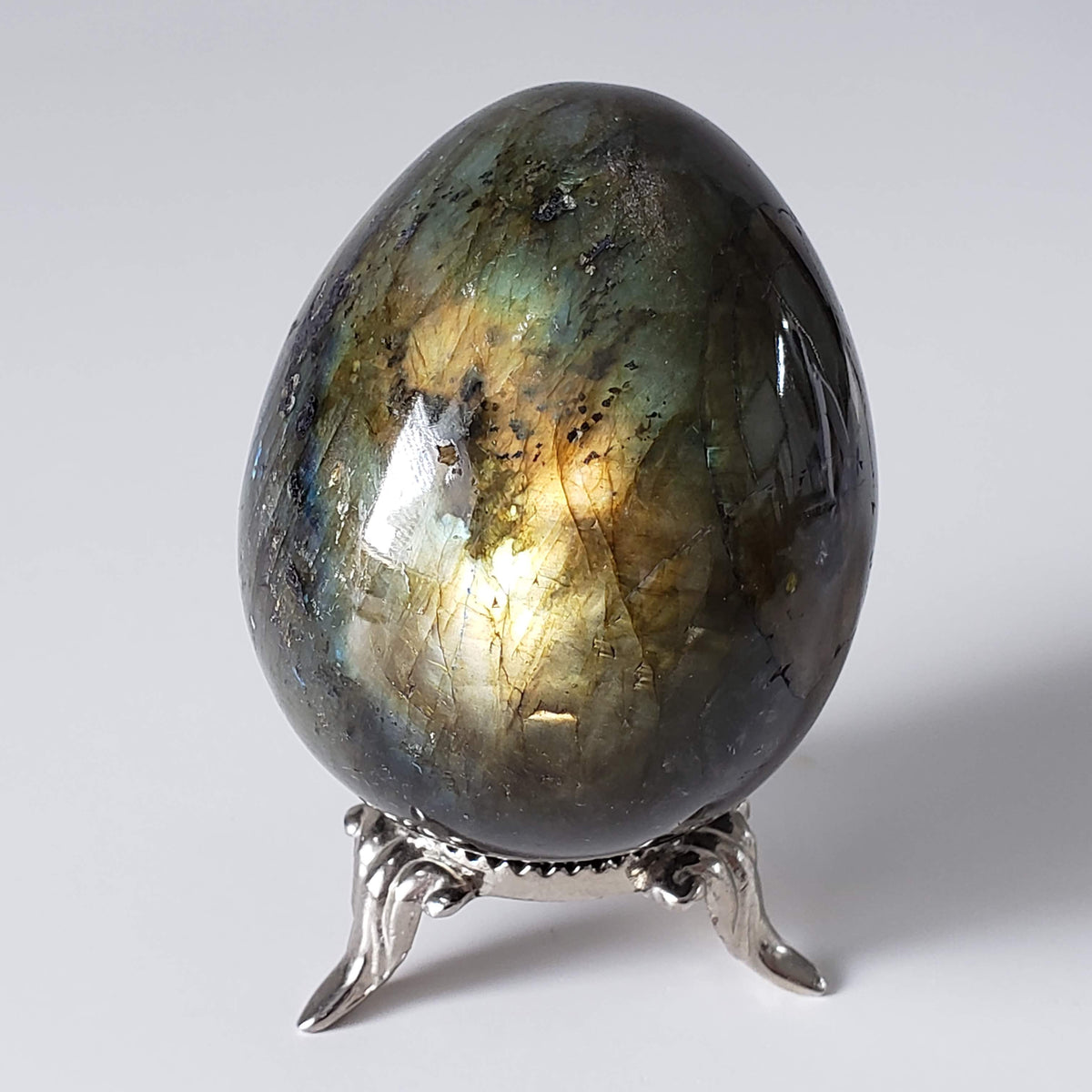  Labradorite Egg | Natural Gray Rainbow | 160 gr | Madagascar 6