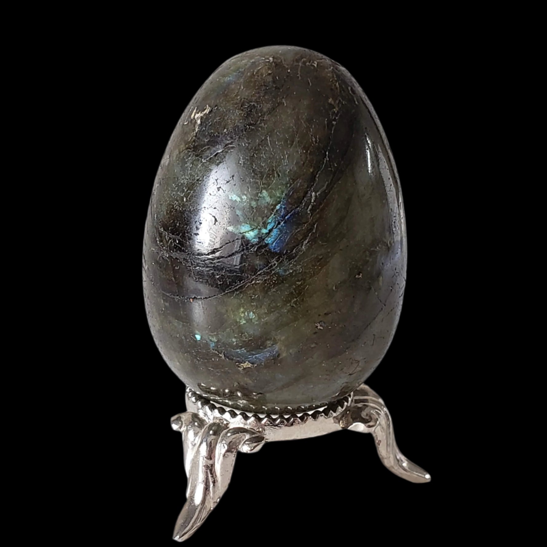  Labradorite Egg | Natural Gray Rainbow | 88.59 Gr | Madagascar 1