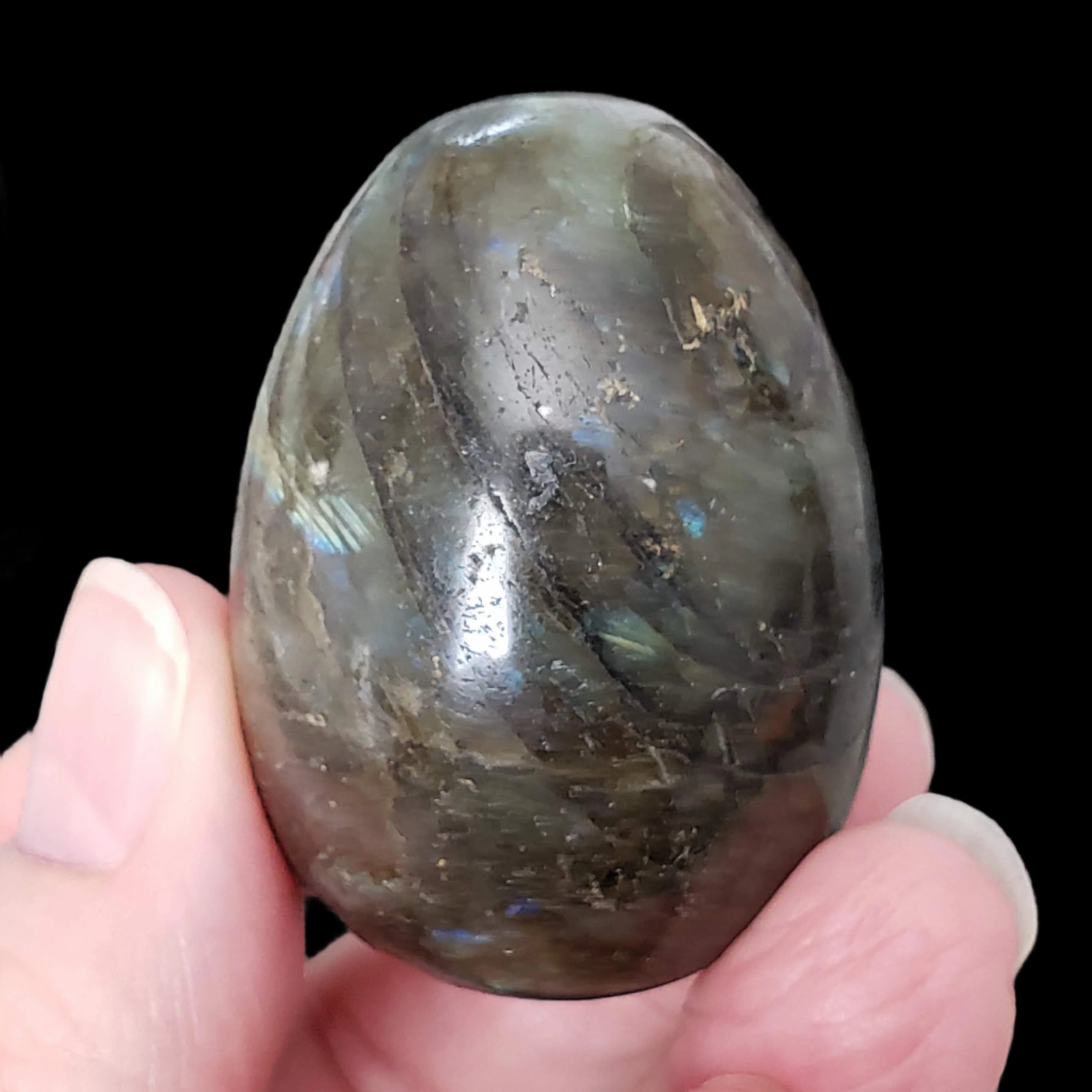  Labradorite Egg | Natural Gray Rainbow | 88.59 Gr | Madagascar 3