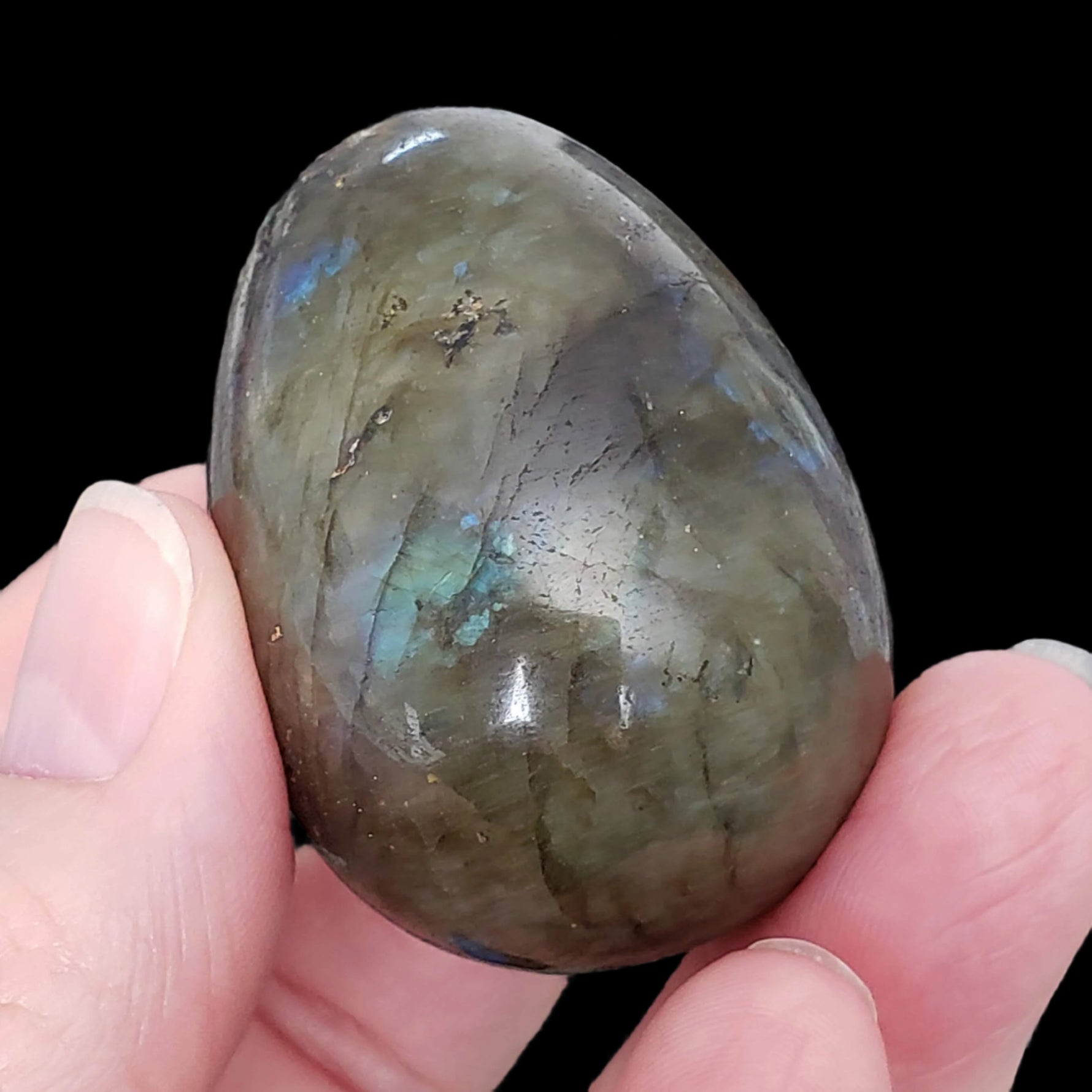  Labradorite Egg | Natural Gray Rainbow | 88.59 Gr | Madagascar 6