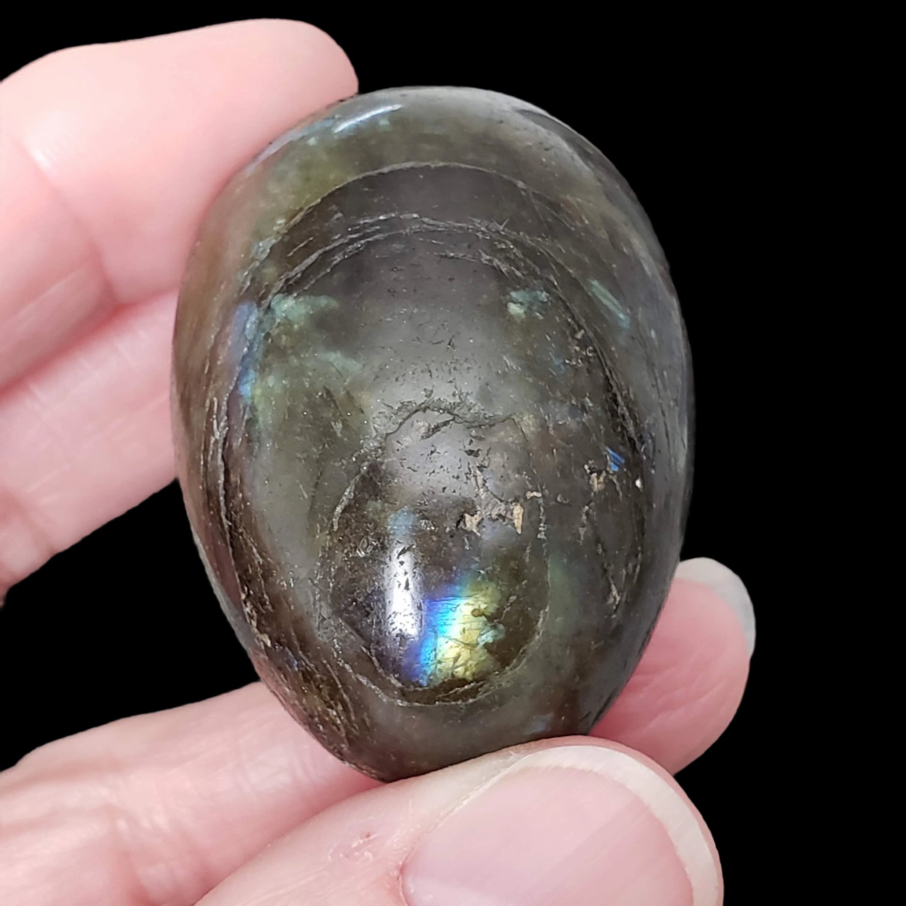  Labradorite Egg | Natural Gray Rainbow | 88.59 Gr | Madagascar 4