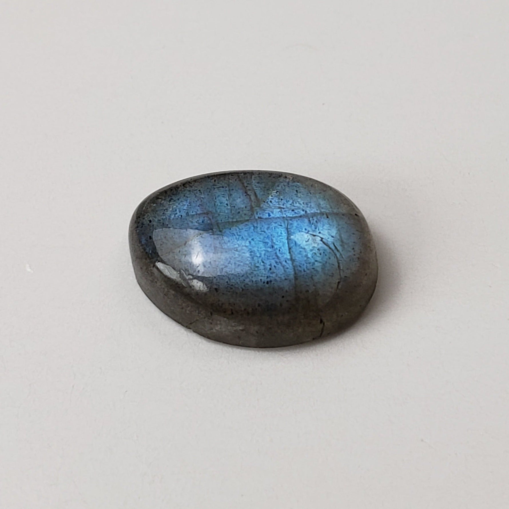  Labradorite | Freeform Cabochon | Natural Gray Rainbow | 12.3x8.3mm 4.0ct 