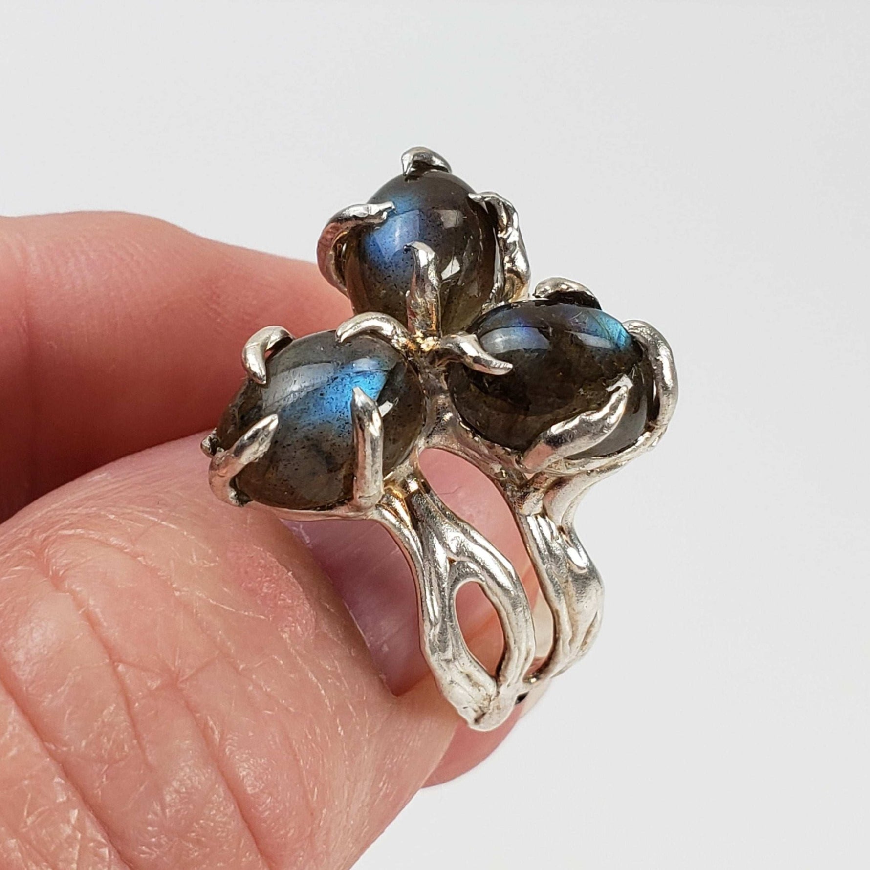  Labradorite Handmade Designer Ring | 925 Sterling Silver | Size 8.5 1