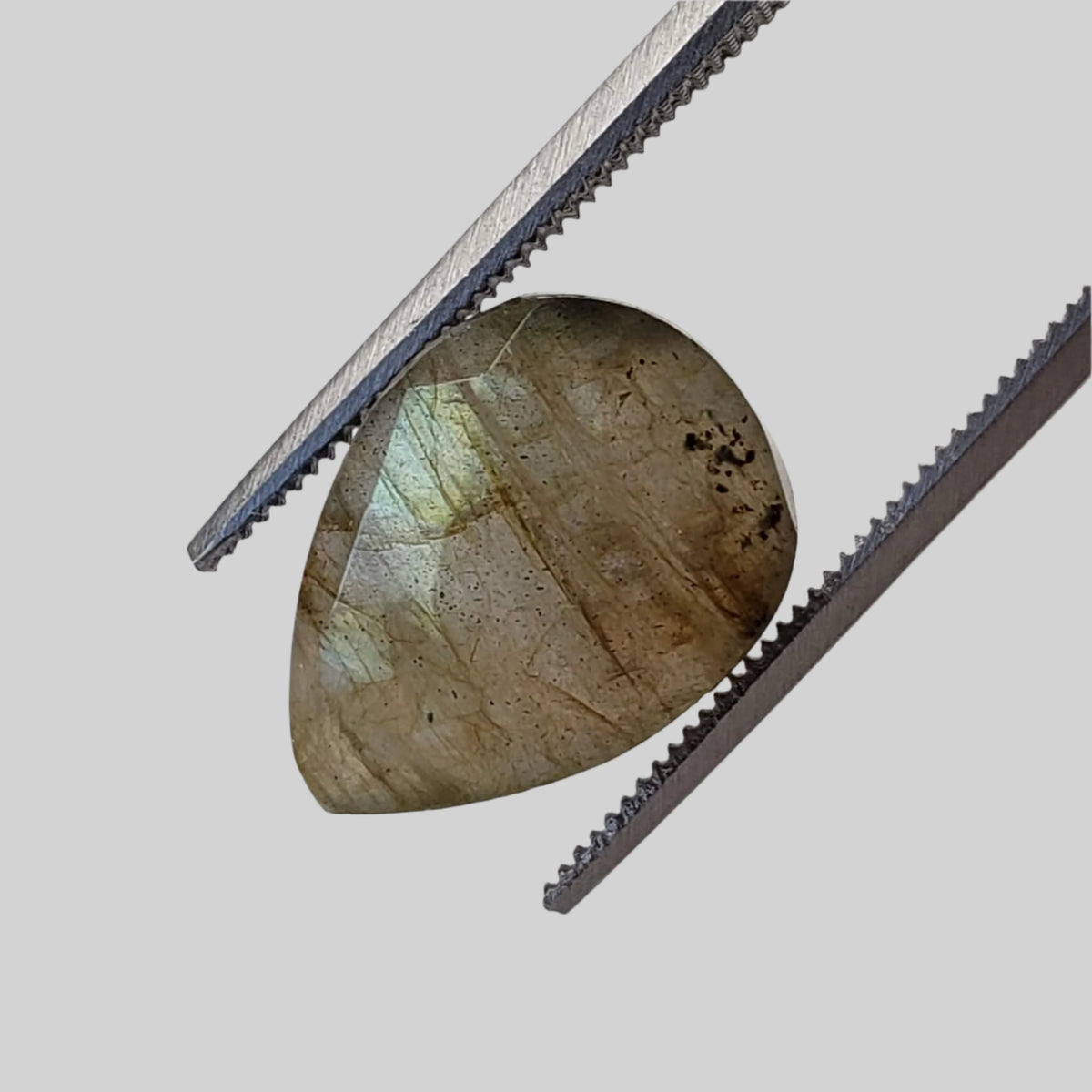  Labradorite | Pear Shape Cut | Natural Gray Rainbow | 13.5x10mm 5.1ct 4