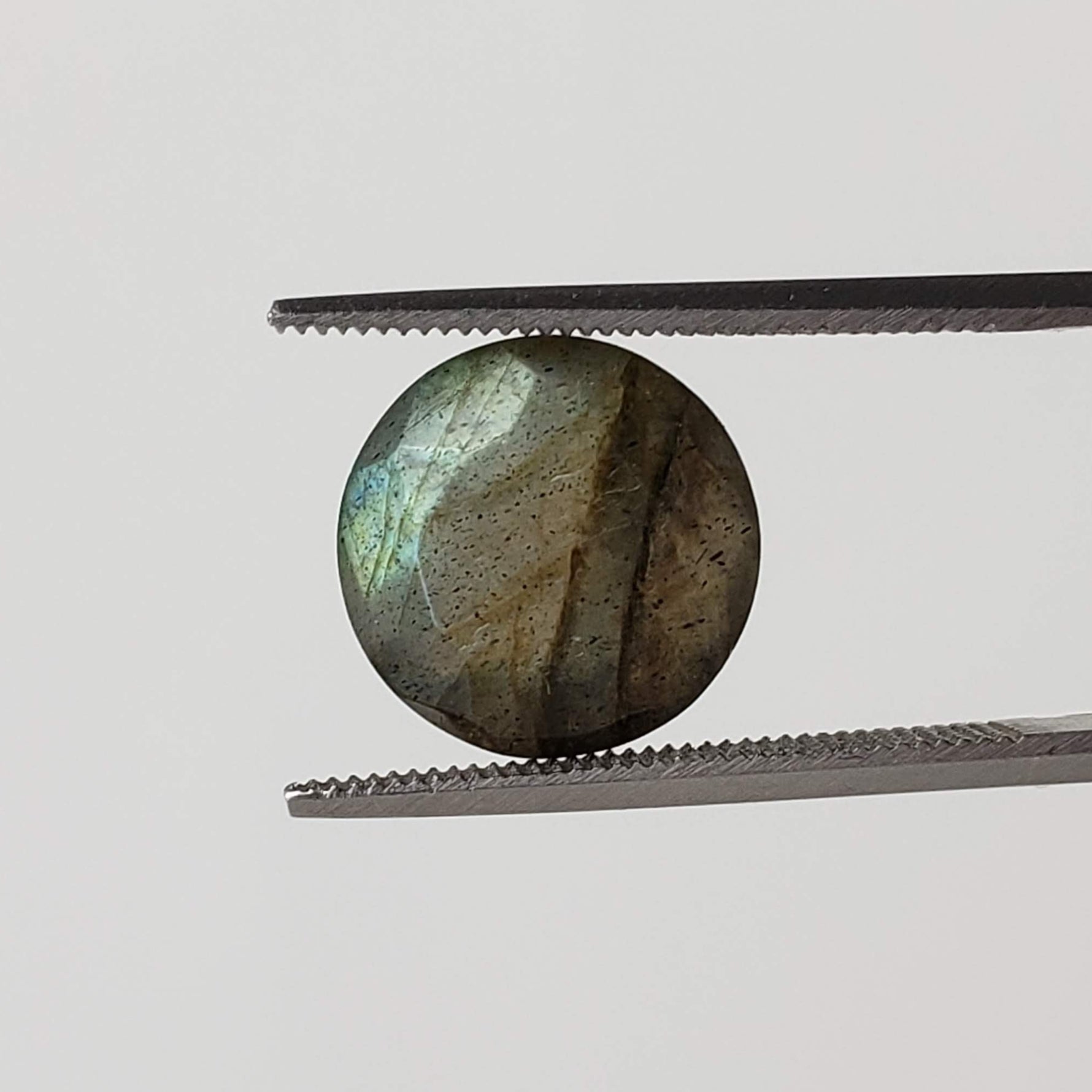  Labradorite | Round Cut | Natural Gray Rainbow | 11mm 4.6ct 