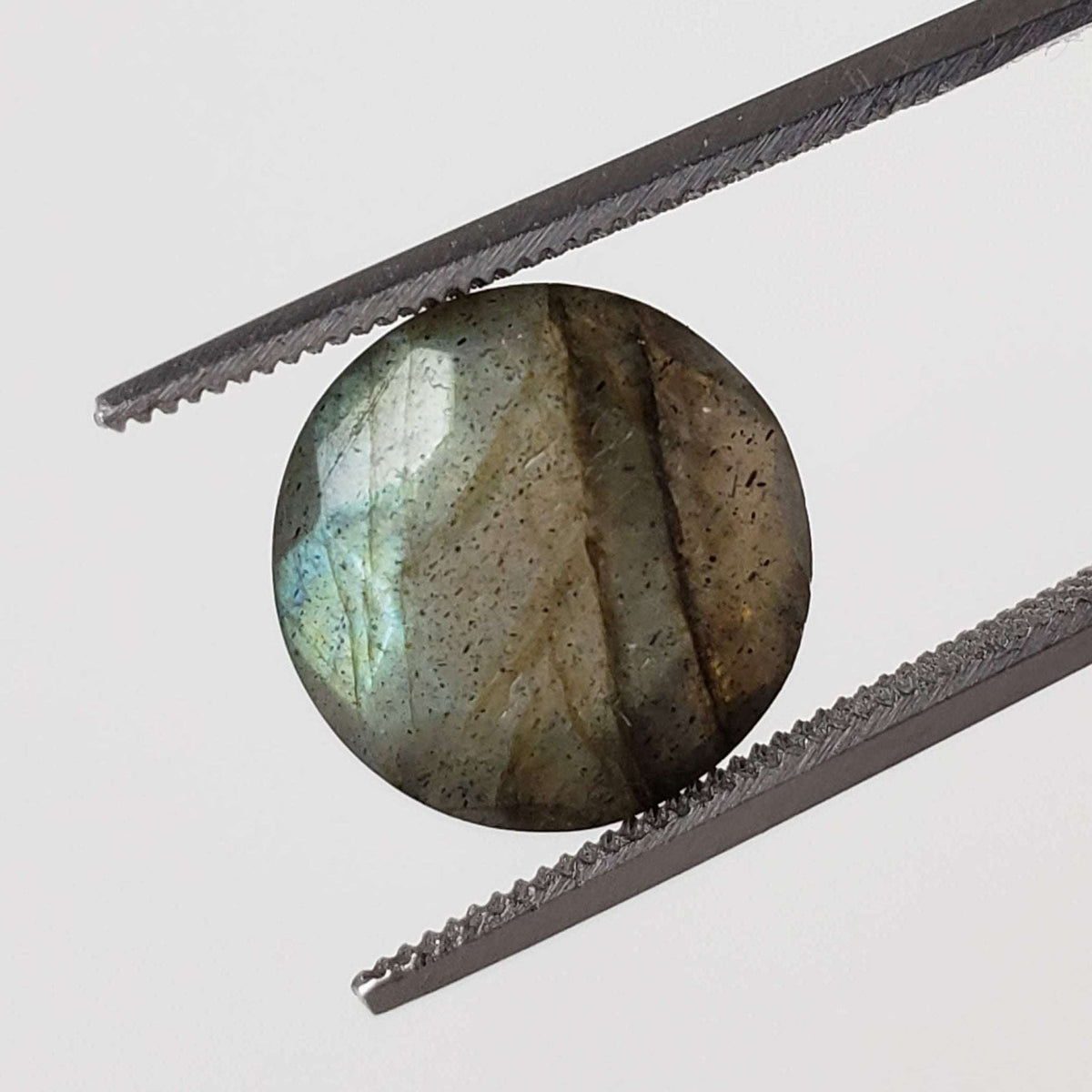  Labradorite | Round Cut | Natural Gray Rainbow | 11mm 4.6ct 4