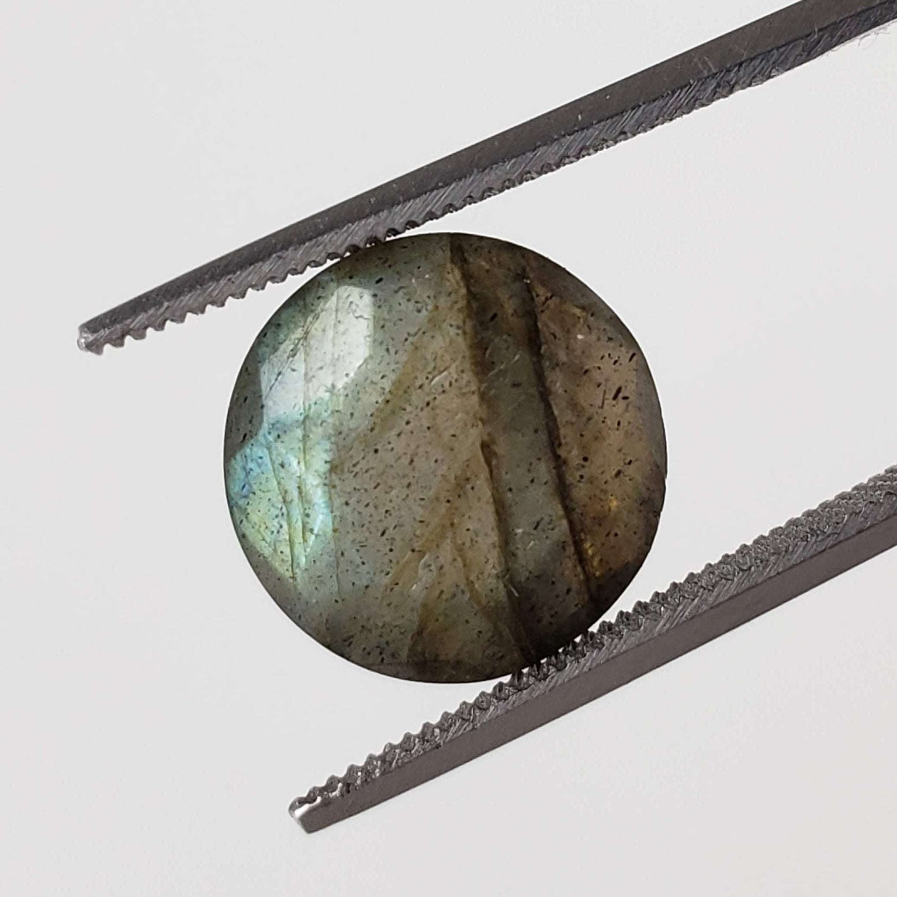  Labradorite | Round Cut | Natural Gray Rainbow | 11mm 4.6ct 4