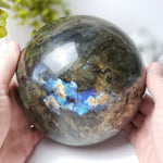  Labradorite Sphere | Natural Gray Rainbow | 4.5 Kg, 10 lbs | 150 mm, 6 in | Madagascar 