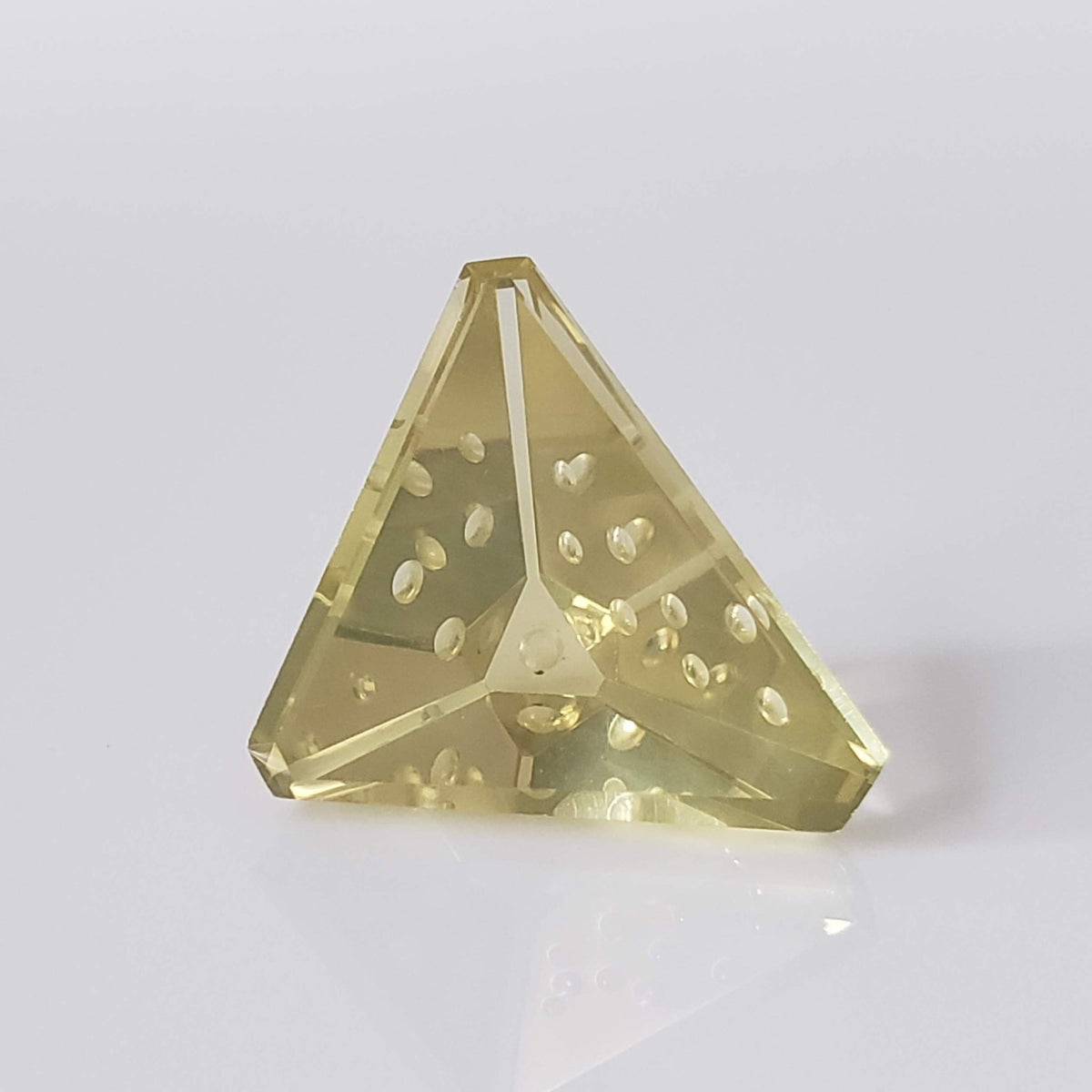  Lemon Citrine | Laser Cut Modified Triangle | Lemon Yellow | 25x19mm 21.2ct 2