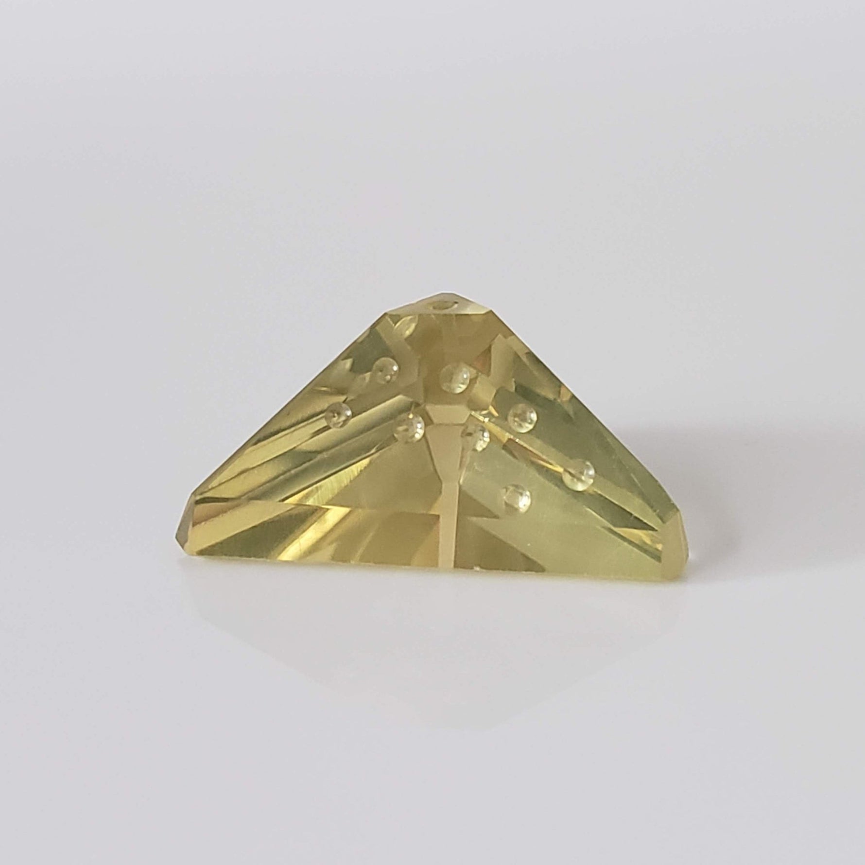  Lemon Citrine | Laser Cut Modified Triangle | Lemon Yellow | 25x19mm 21.2ct 6