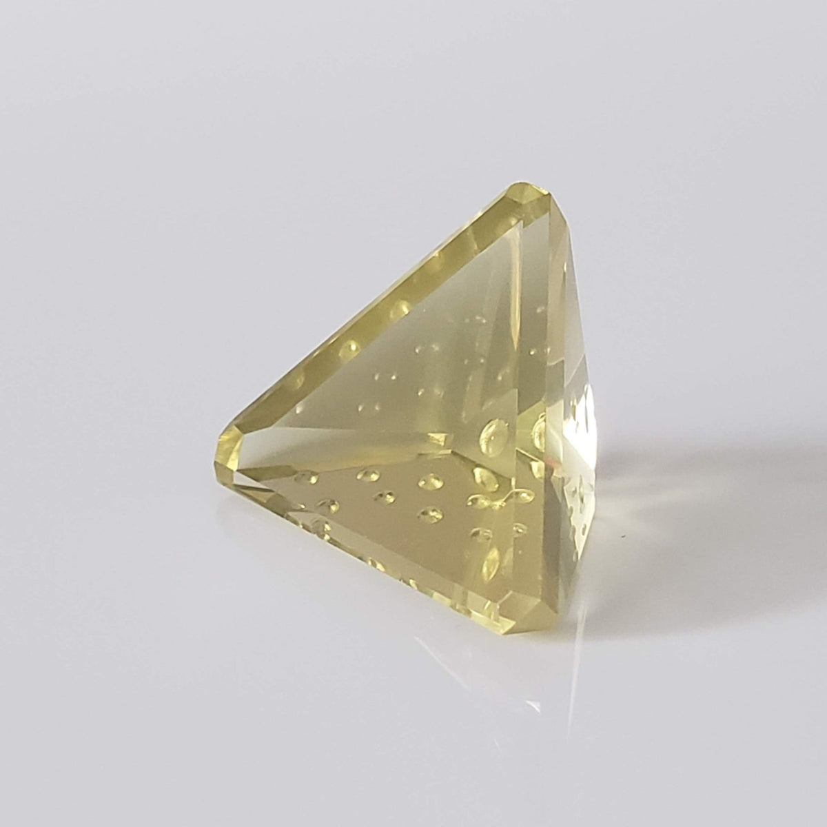  Lemon Citrine | Laser Cut Modified Triangle | Lemon Yellow | 25x19mm 21.2ct 3