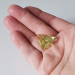  Lemon Citrine | Laser Cut Modified Triangle | Lemon Yellow | 25x19mm 21.2ct 7