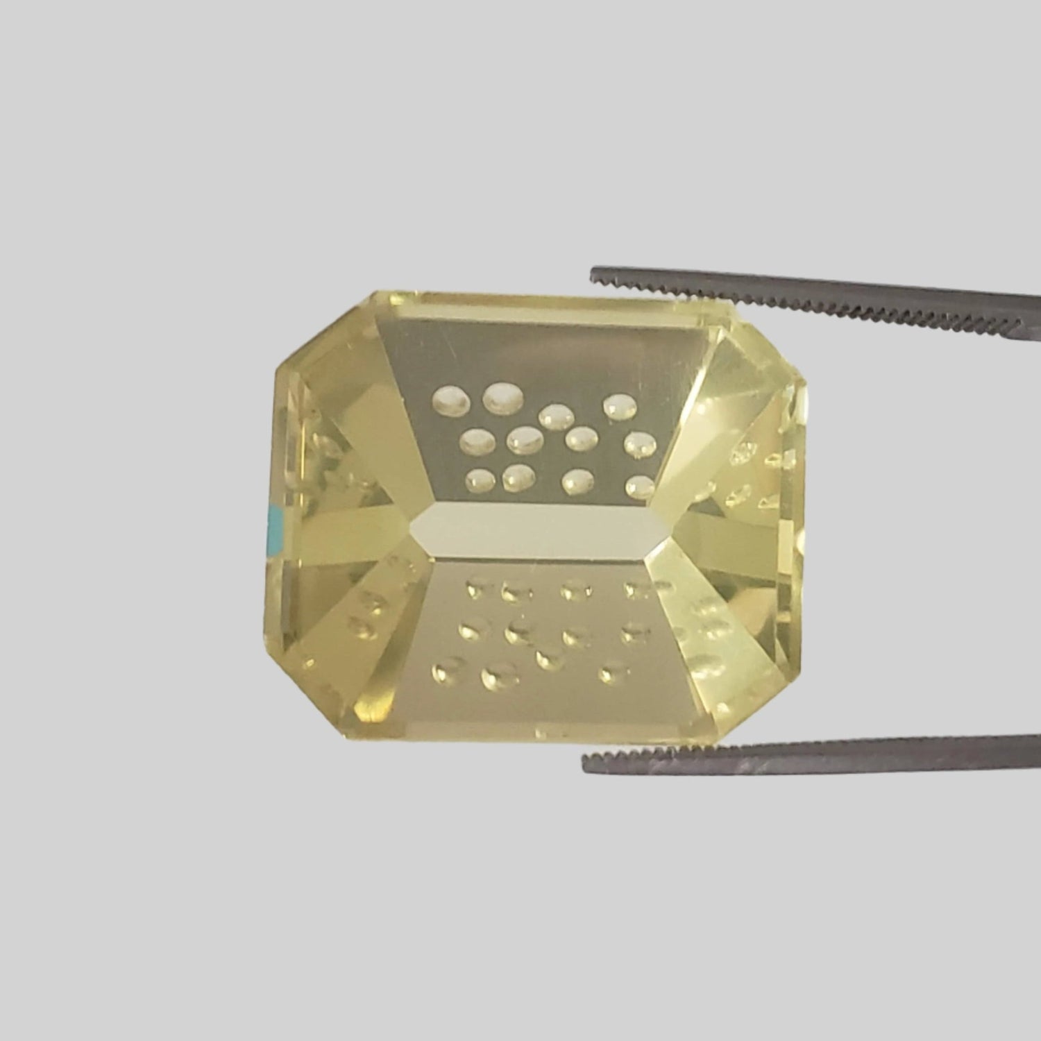  Lemon Citrine | Laser Cut Octagon | Lemon Yellow | 23x20mm 35.49ct | Brazil 