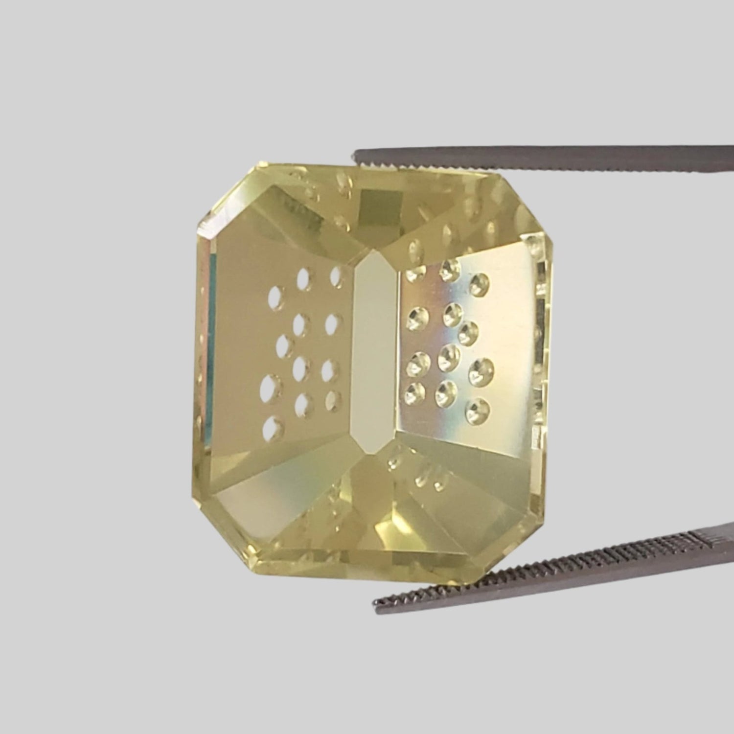  Lemon Citrine | Laser Cut Octagon | Lemon Yellow | 23x20mm 35.49ct | Brazil 1