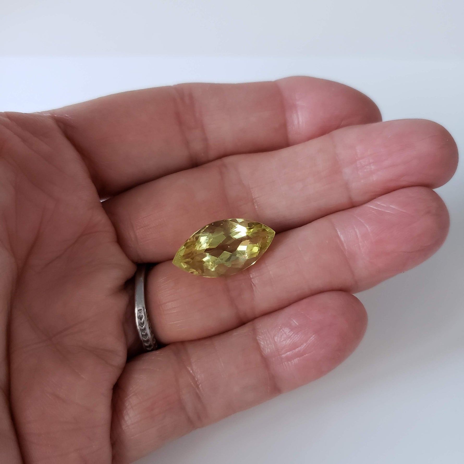  Lemon Citrine | Marquise Cut | Lemon Green | 22x11.3mm 11ct 7