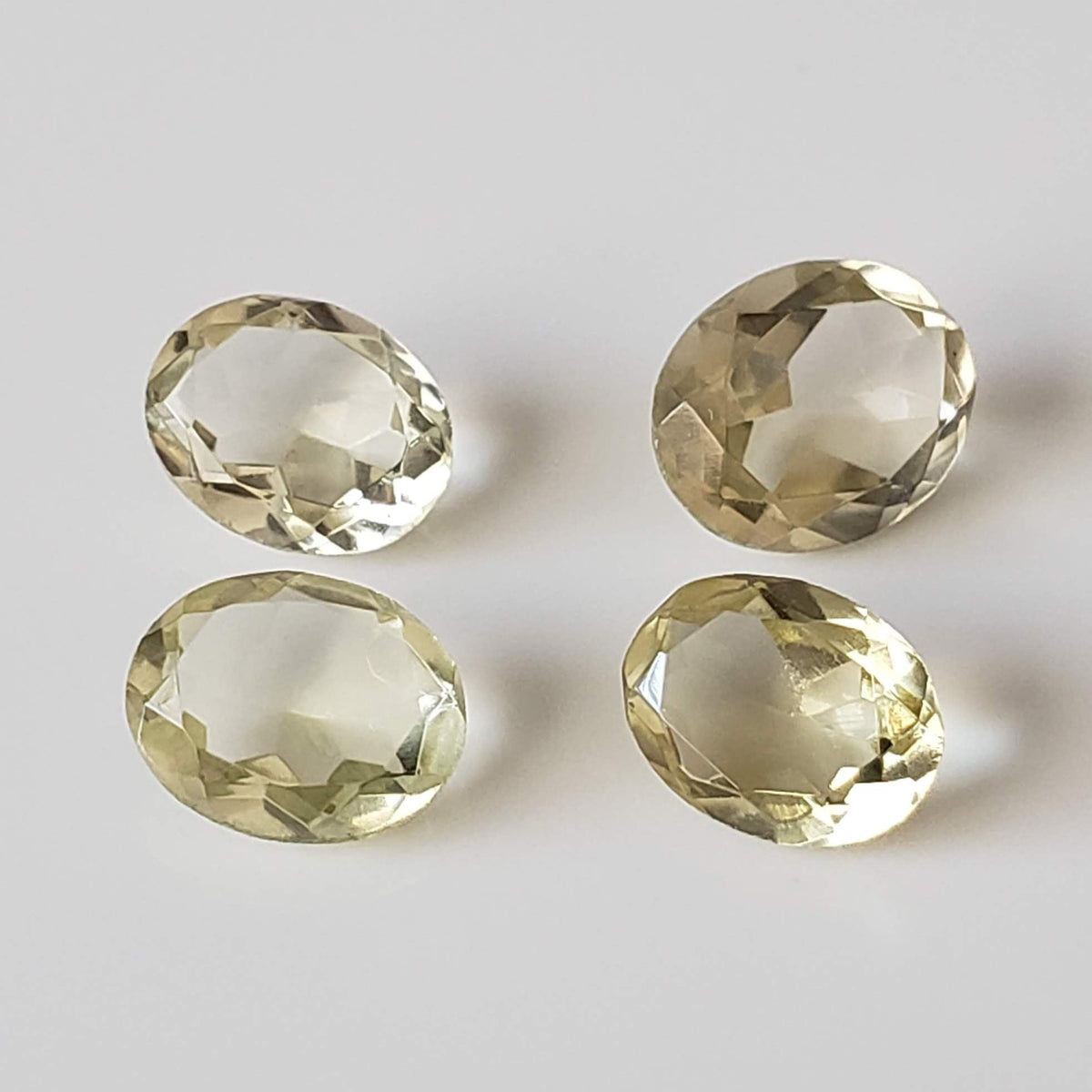  Lemon Quartz | 4 Piece Gemstone Lot | Oval Cut | Mixed Size | 7.4ct | Brazil 1