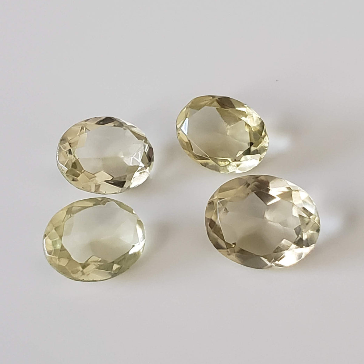  Lemon Quartz | 4 Piece Gemstone Lot | Oval Cut | Mixed Size | 7.4ct | Brazil 2