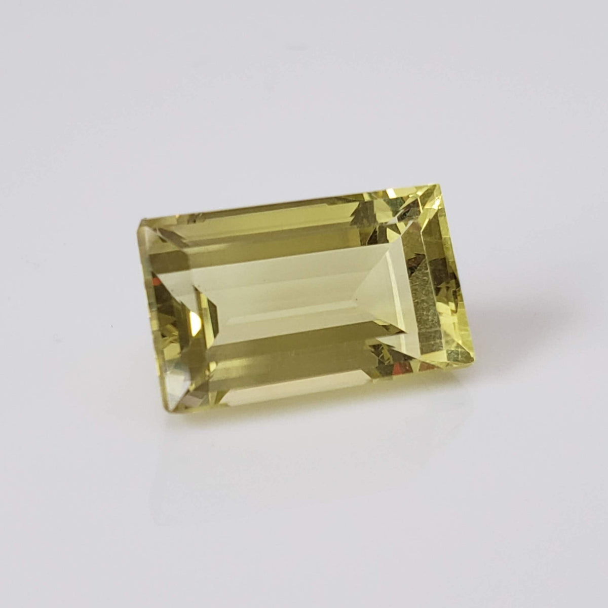  Lemon Quartz | Baguette Cut | Greenish Yellow | 14.5x8.7mm 7.8ct 1