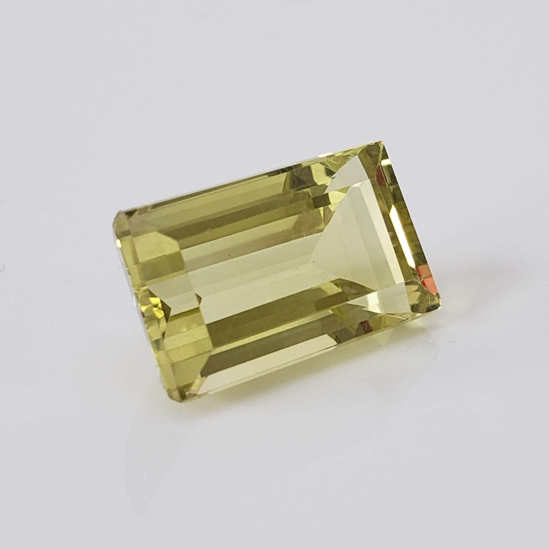  Lemon Quartz | Baguette Cut | Greenish Yellow | 14.5x8.7mm 7.8ct 3