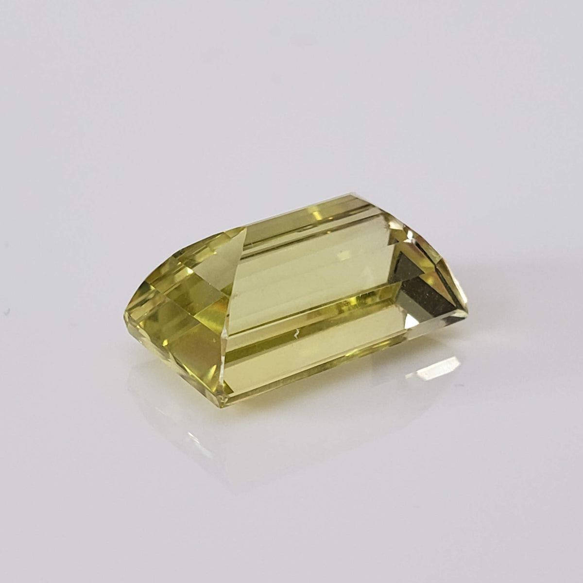  Lemon Quartz | Baguette Cut | Greenish Yellow | 14.5x8.7mm 7.8ct 6