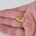  Lemon Quartz | Baguette Cut | Greenish Yellow | 14.5x8.7mm 7.8ct 7