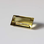  Lemon Quartz | Baguette Cut | Greenish Yellow | 16.3x8.6mm 8.3ct 2