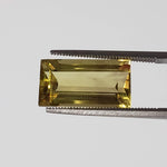  Lemon Quartz | Baguette Cut | Greenish Yellow | 16.3x8.6mm 8.3ct 