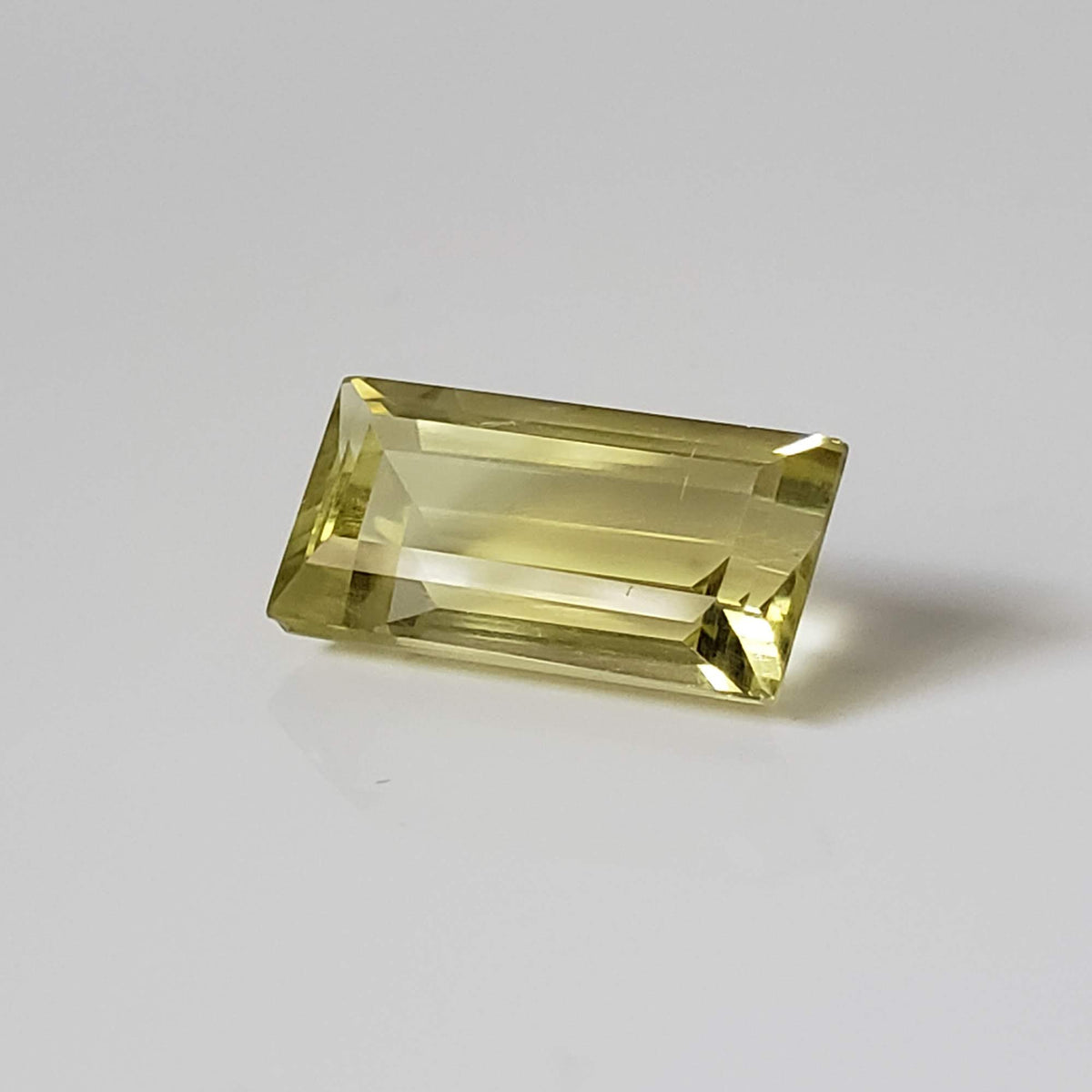  Lemon Quartz | Baguette Cut | Greenish Yellow | 17x9mm 9.0ct 3