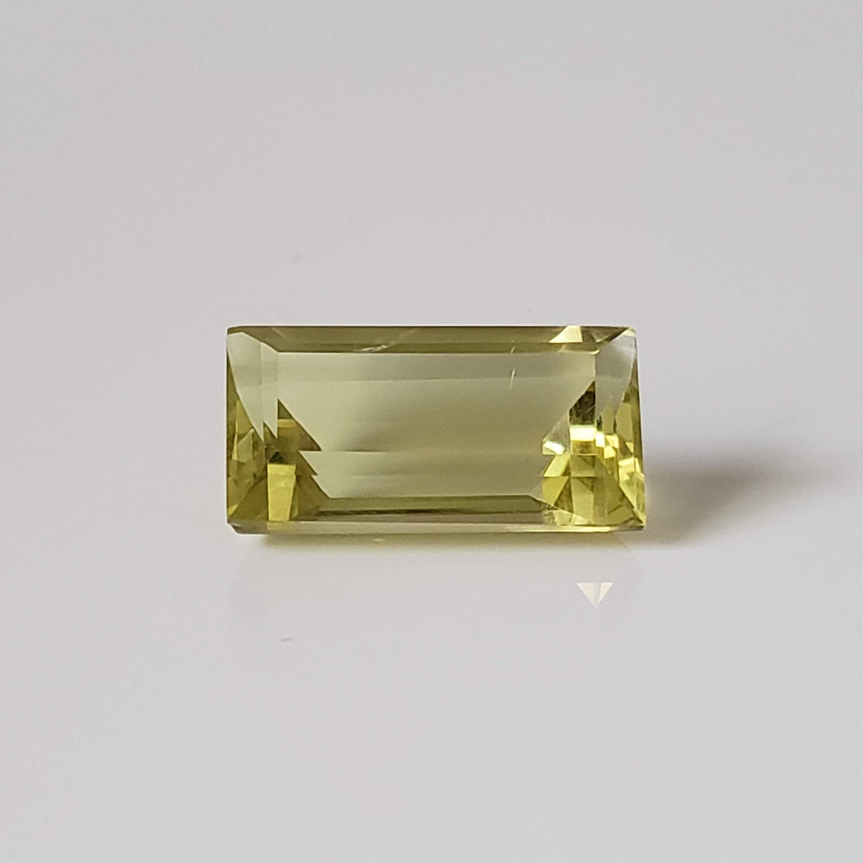  Lemon Quartz | Baguette Cut | Greenish Yellow | 17x9mm 9.0ct 2