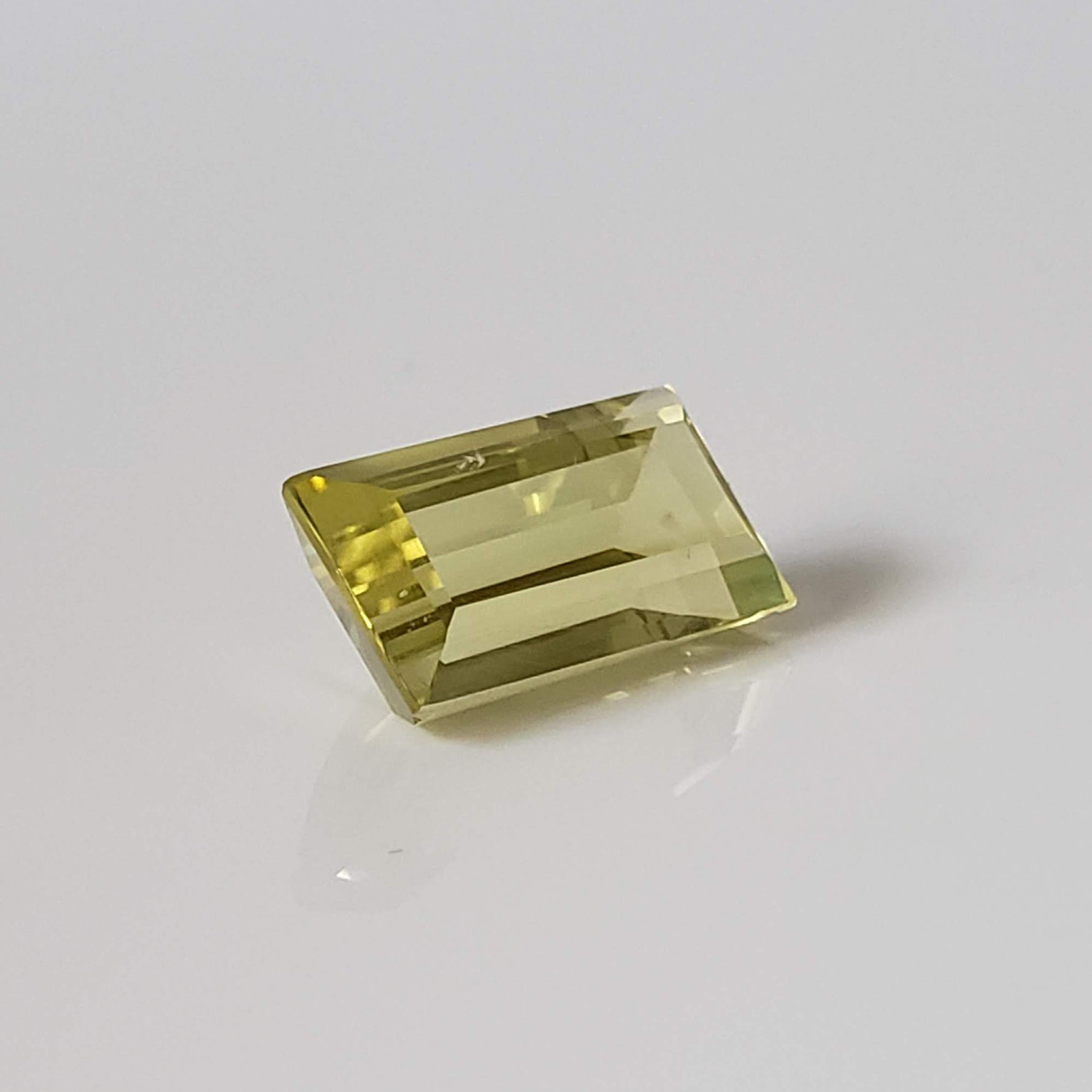  Lemon Quartz | Baguette Cut | Greenish Yellow | 17x9mm 9.0ct 4