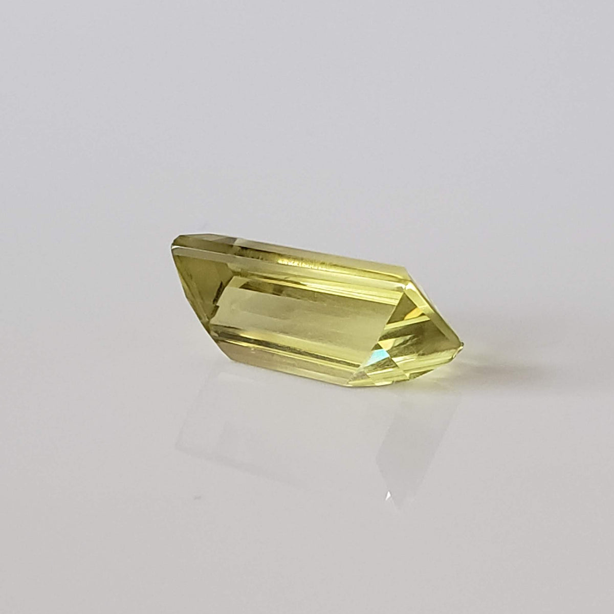  Lemon Quartz | Baguette Cut | Greenish Yellow | 17x9mm 9.0ct 6