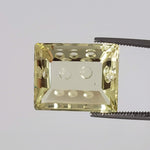  Lemon Quartz | Laser Cut Baguette | Lemon Yellow | 15.5x12.5mm 9.9ct 6