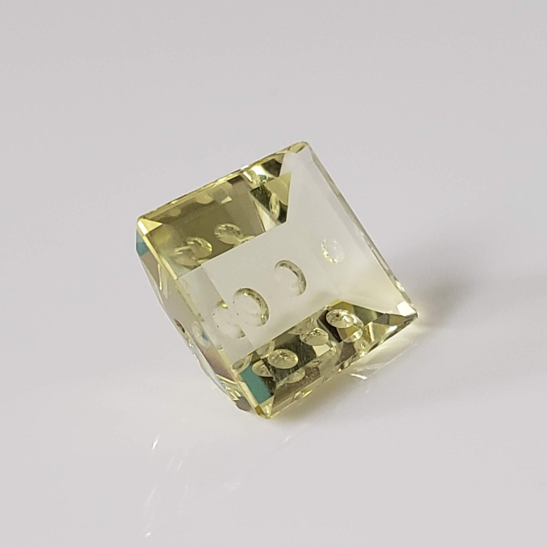  Lemon Quartz | Laser Cut Baguette | Lemon Yellow | 15.5x12.5mm 9.9ct 2