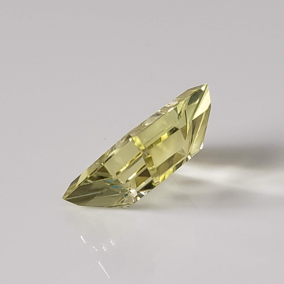  Lemon Quartz | Laser Cut Baguette | Lemon Yellow | 15.5x12.5mm 9.9ct 3