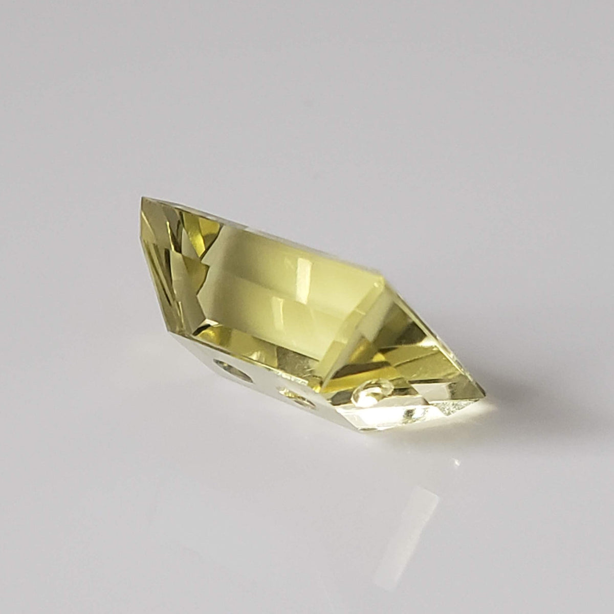  Lemon Quartz | Laser Cut Baguette | Lemon Yellow | 15.5x12.5mm 9.9ct 4