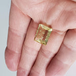  Lemon Quartz | Laser Cut Baguette | Lemon Yellow | 15.5x12.5mm 9.9ct 8