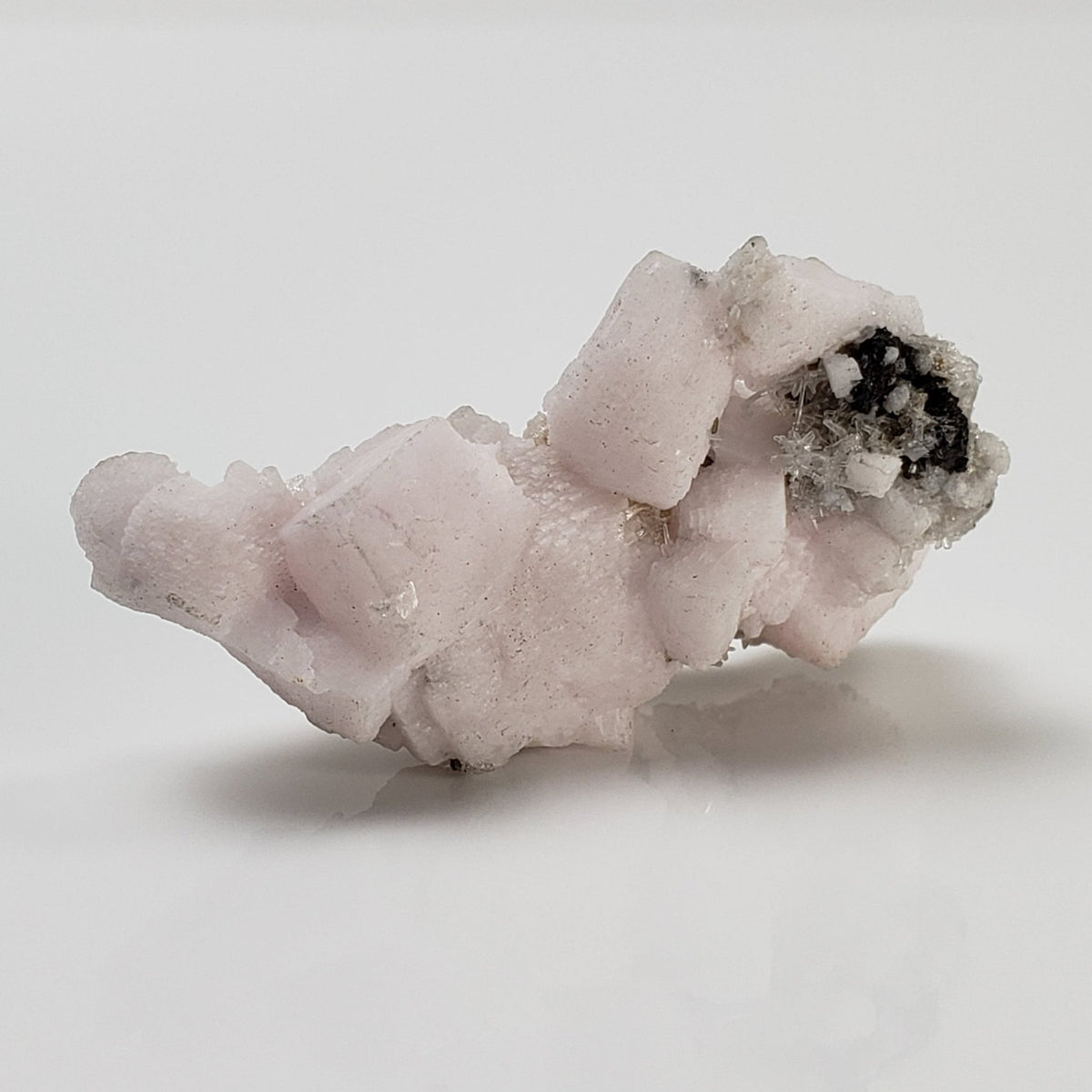  Mangano Calcite with Pyrite Crystal Cluster | 9.83 Grams | Lima, Peru 